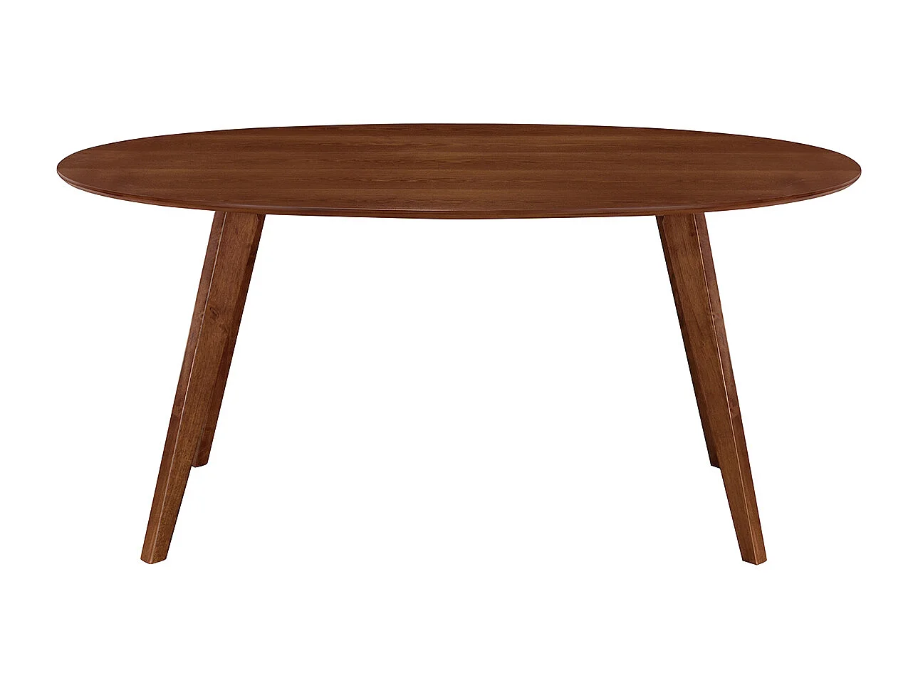 Table à manger vintage ovale en bois foncé L160 cm MARIK