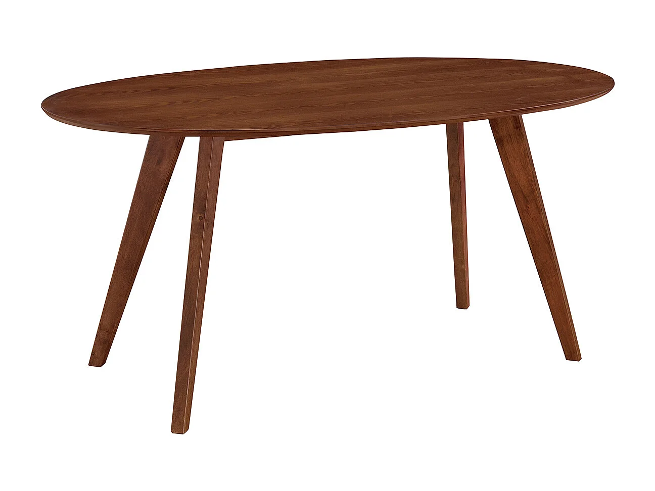 Table à manger vintage ovale en bois foncé L160 cm MARIK