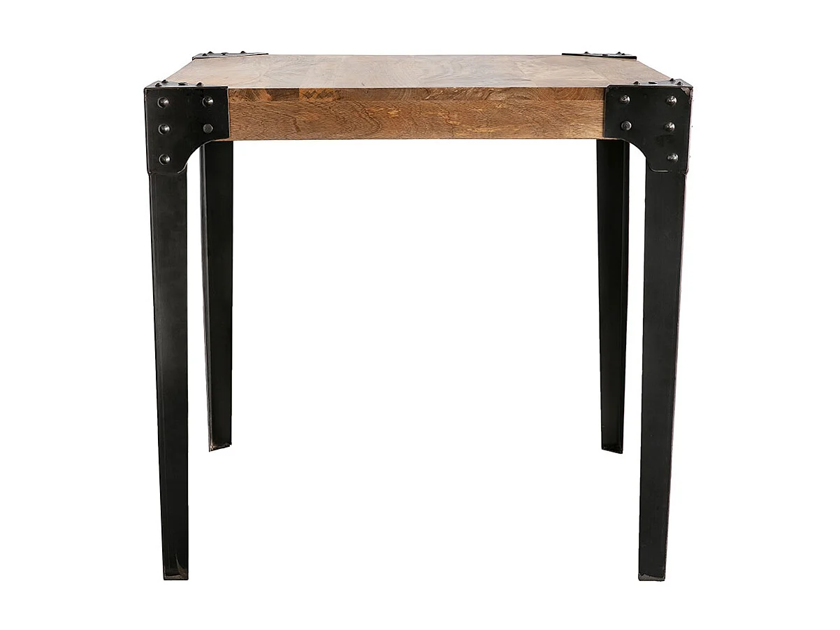 Mesa de comedor industrial acero y madera L80 MADISON