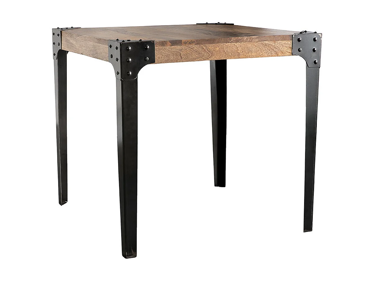 Mesa de comedor industrial acero y madera L80 MADISON