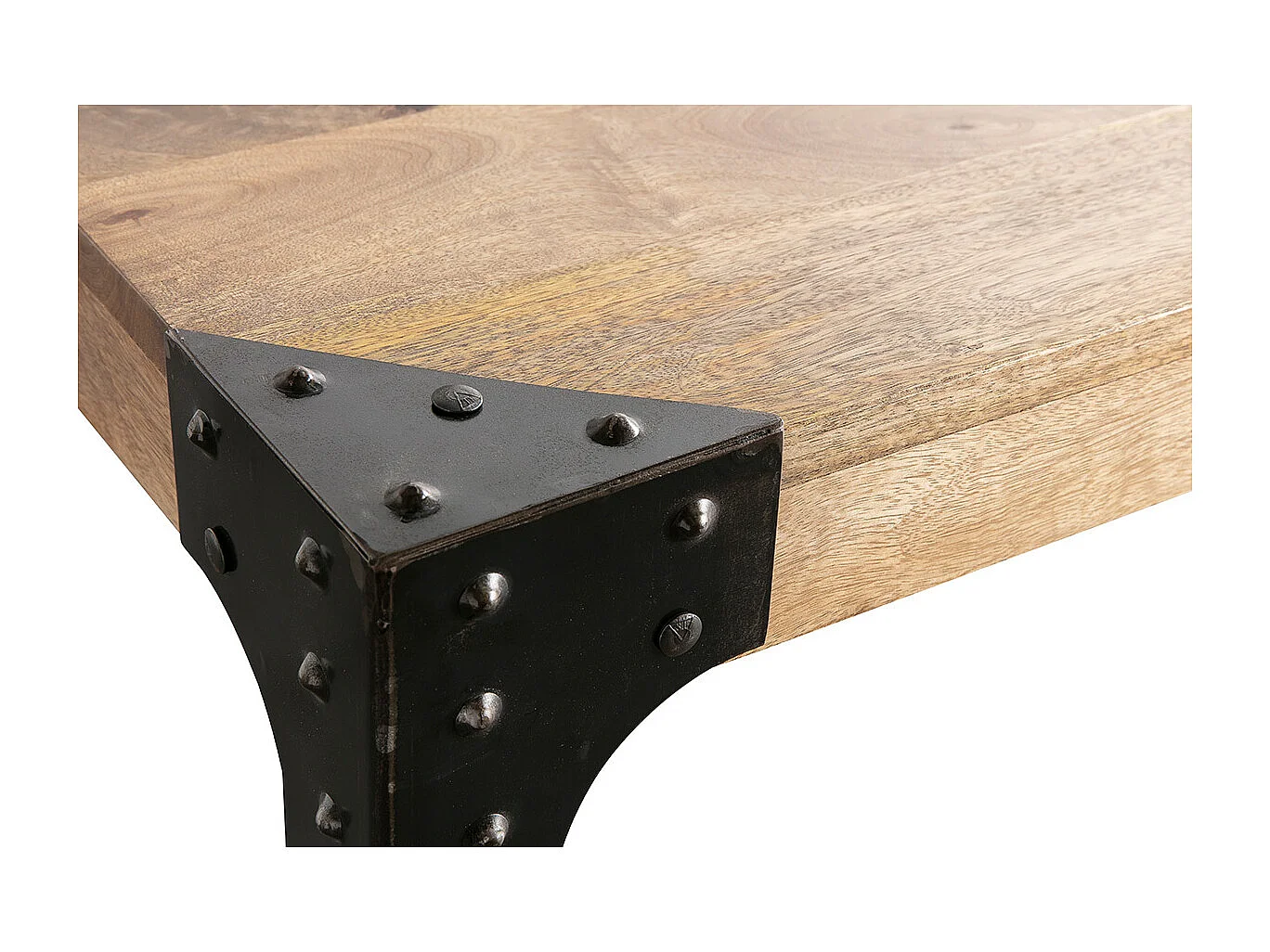 Mesa de comedor industrial acero y madera L80 MADISON