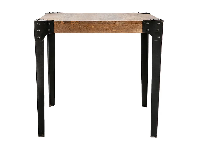 Industrieller Esstisch Stahl und Holz L80 MADISON