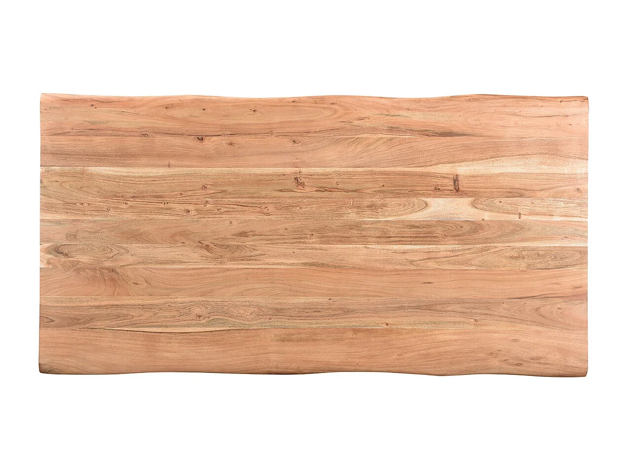 Table à manger rectangulaire industrielle en bois massif et métal noir L175 cm EDGE