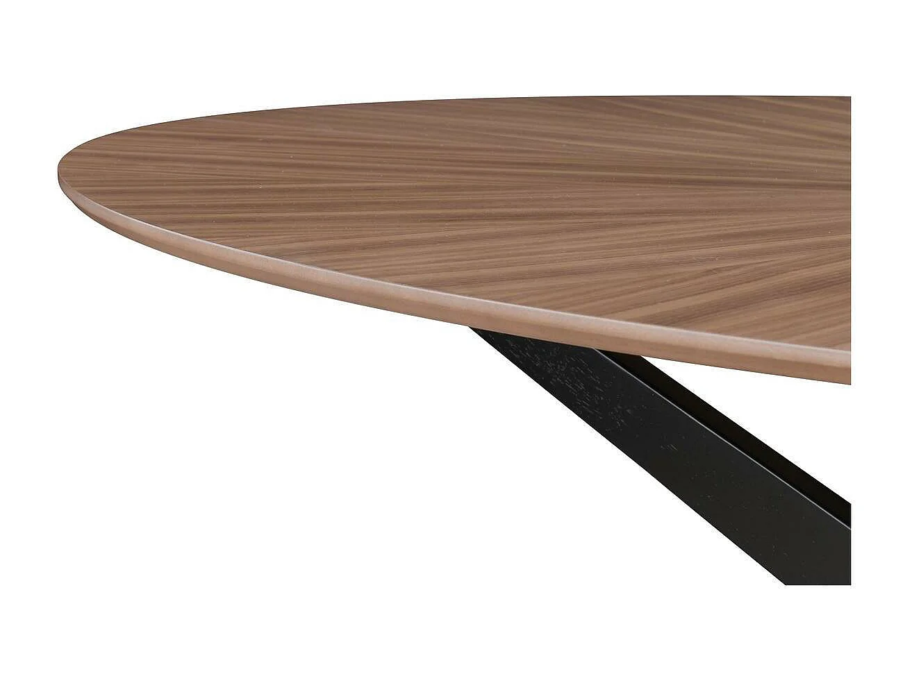 Ovaler Design-Esstisch mit Walnussfurnier L160 cm DIELLI