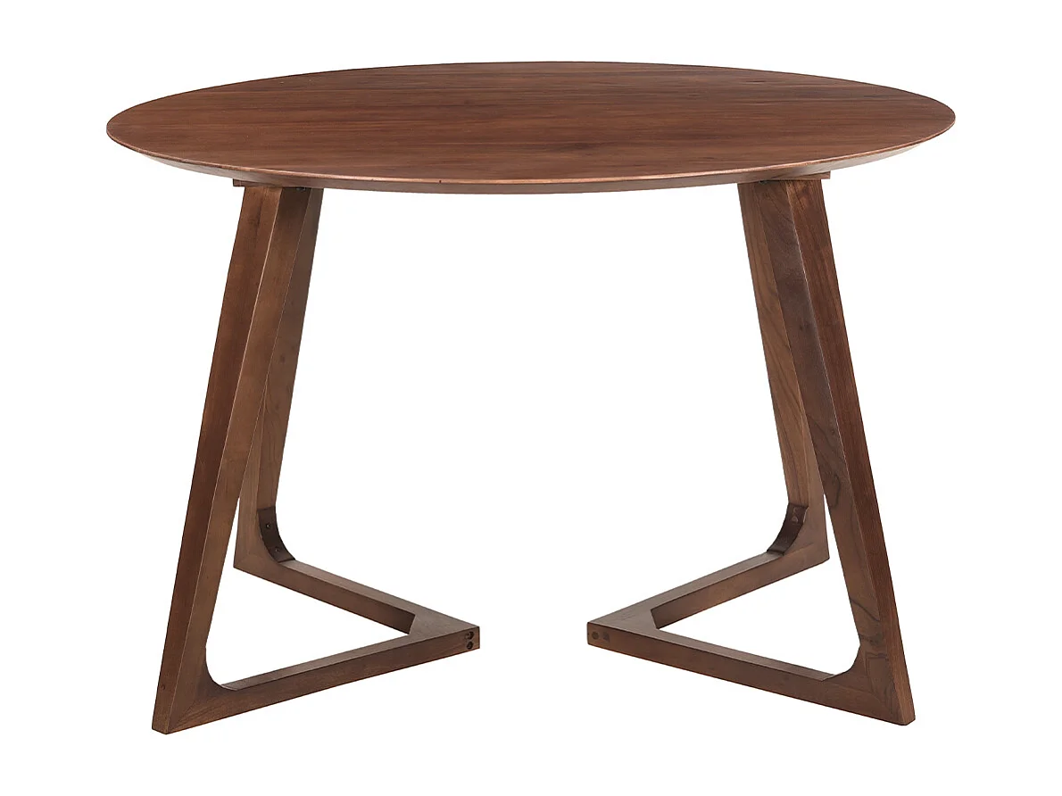 Mesa redonda de diseño de madera maciza 115 cm BANDOL