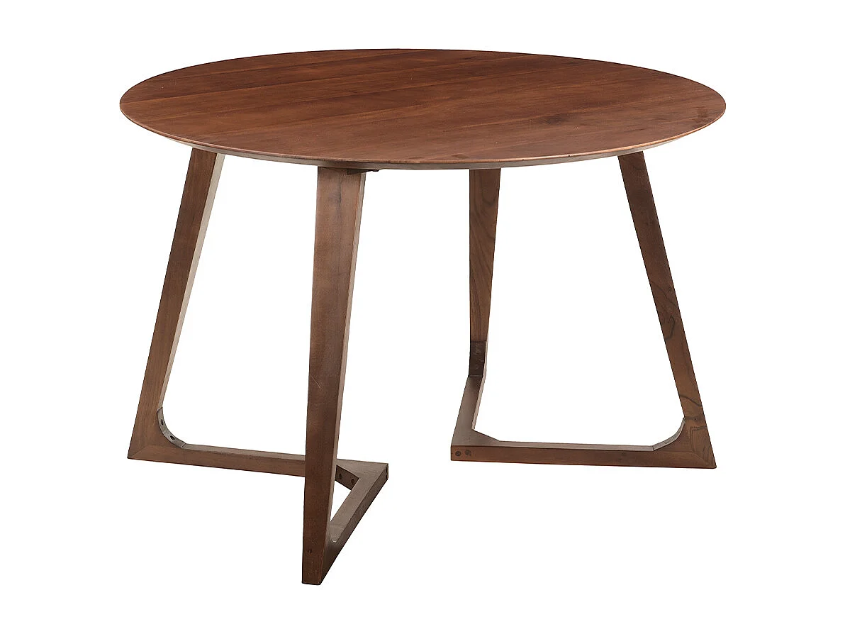 Mesa redonda de diseño de madera maciza 115 cm BANDOL