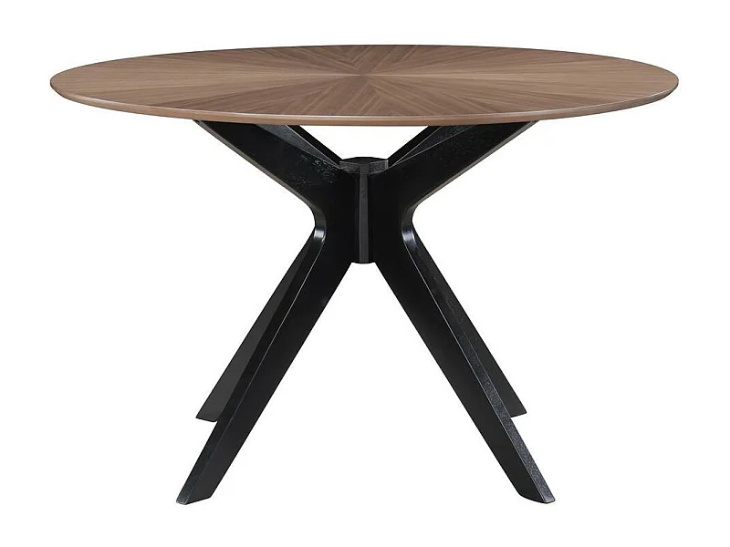 Table à manger design ronde noyer D120 cm DIELLI