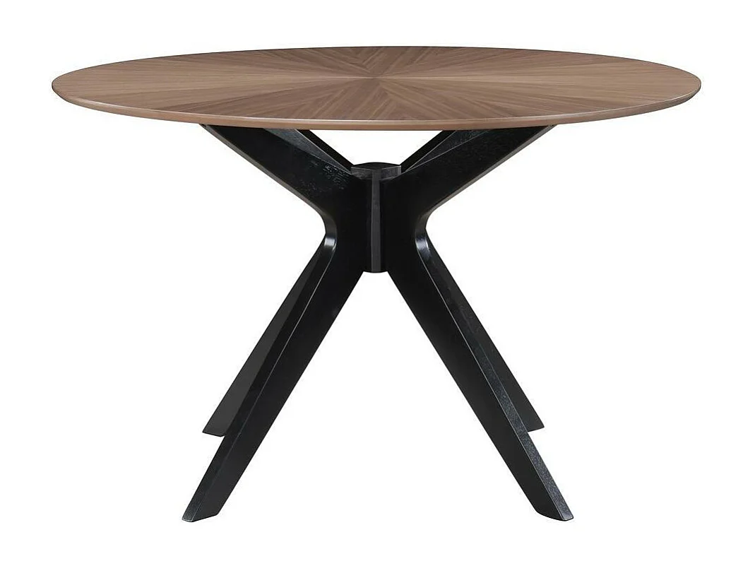 Table à manger design ronde noyer D120 cm DIELLI