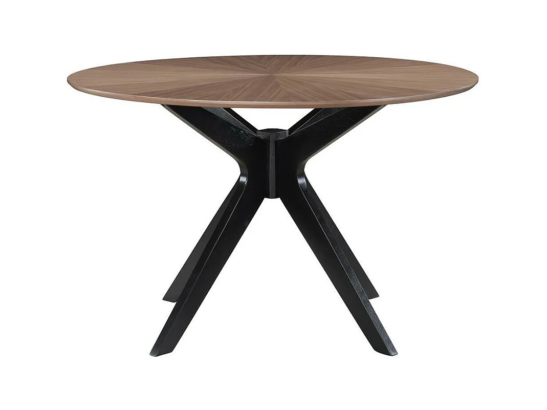 Table à manger design ronde noyer D120 cm DIELLI