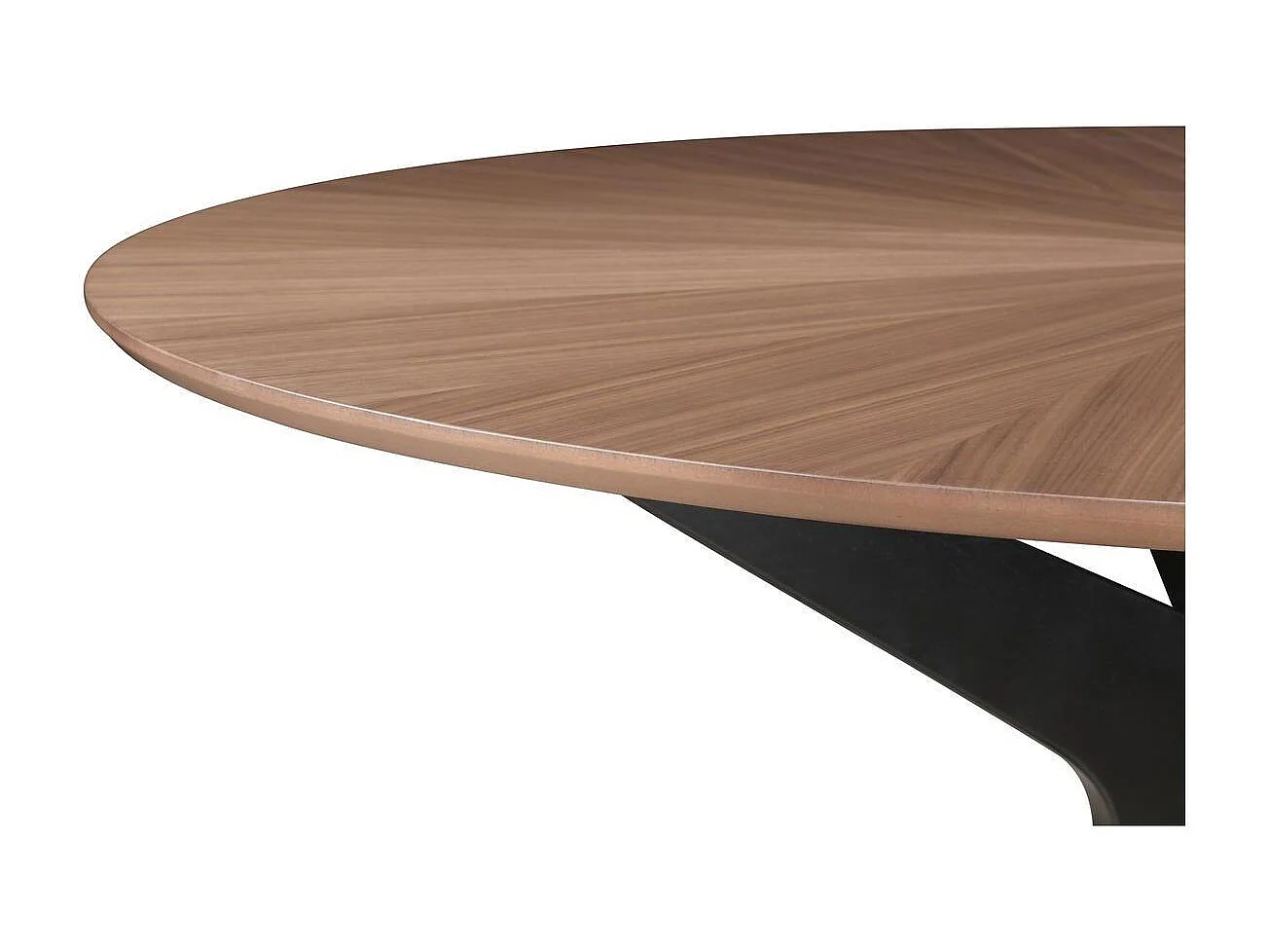 Table à manger design ronde noyer D120 cm DIELLI