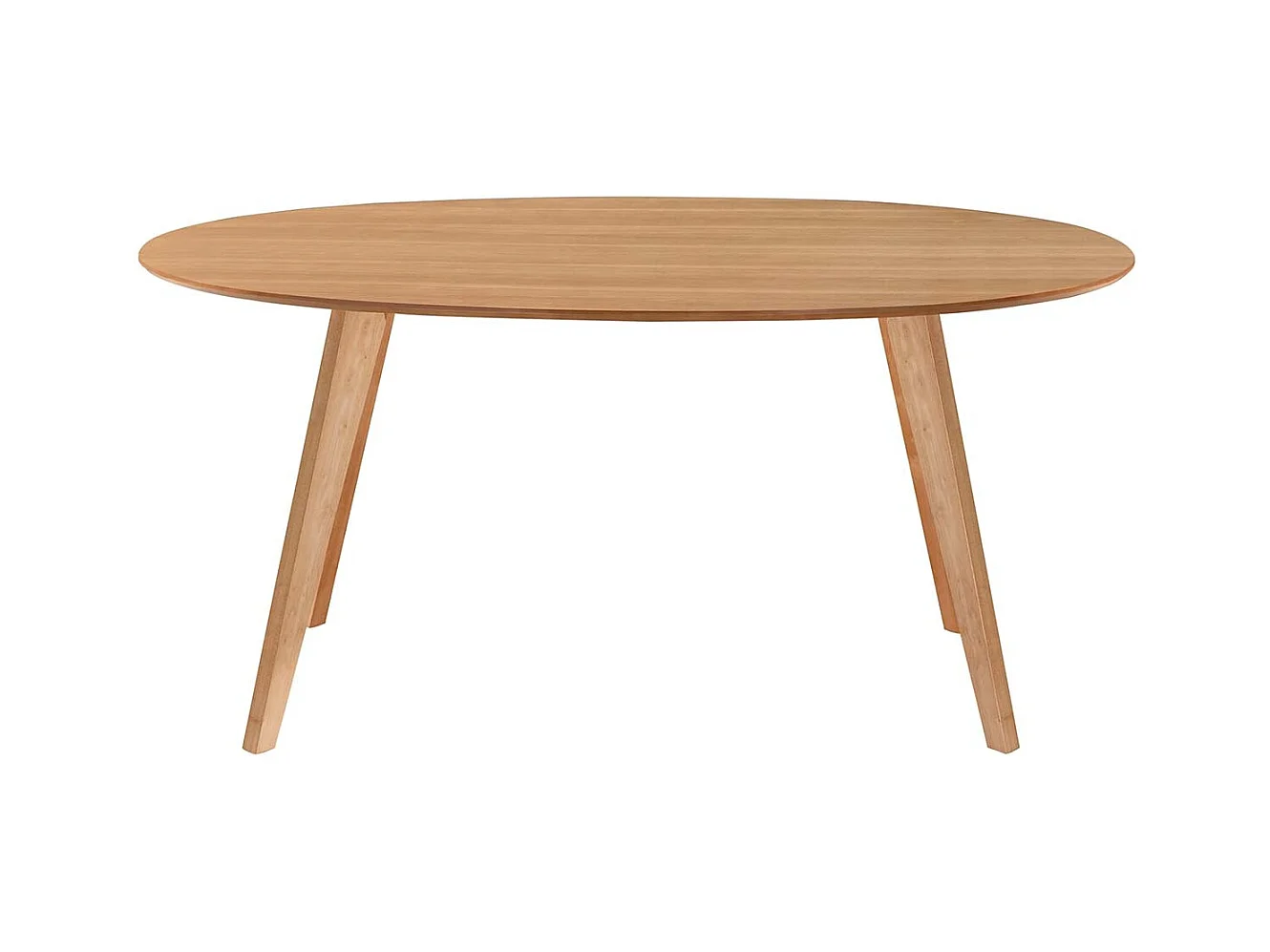 Table à manger design scandinave ovale bois clair L160 cm MARIK