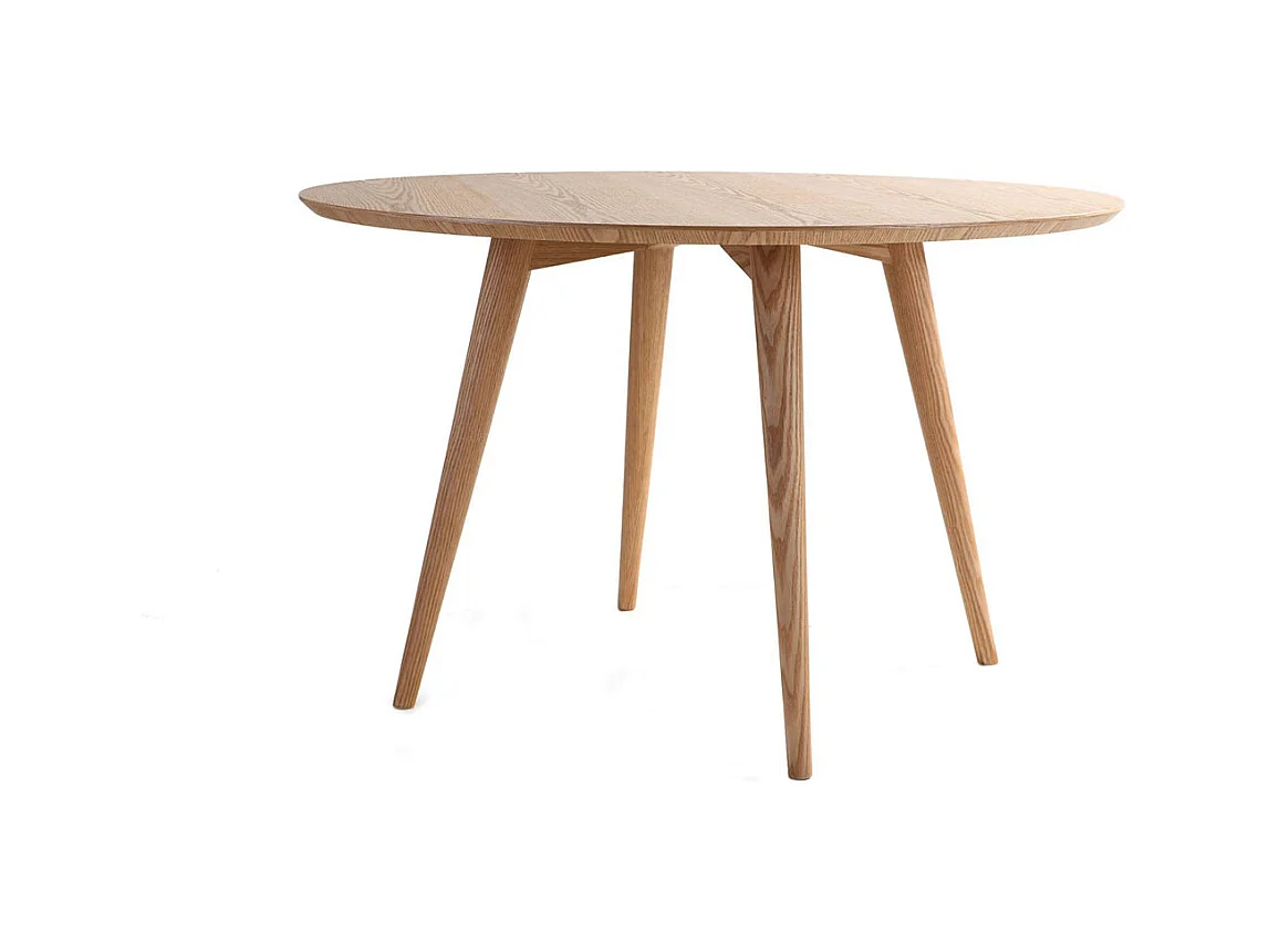 Table à manger ronde frêne D120 cm LIVIA