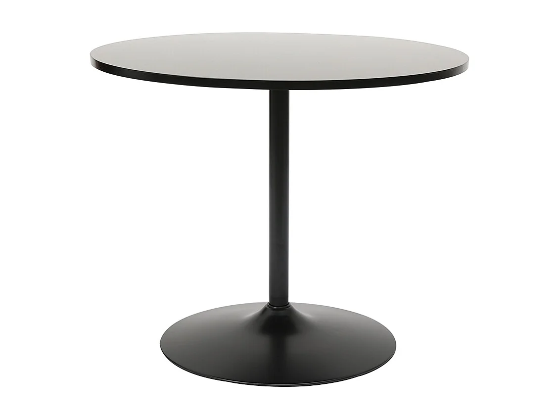 Mesa de comedor moderna redonda negra D90 CALISTA