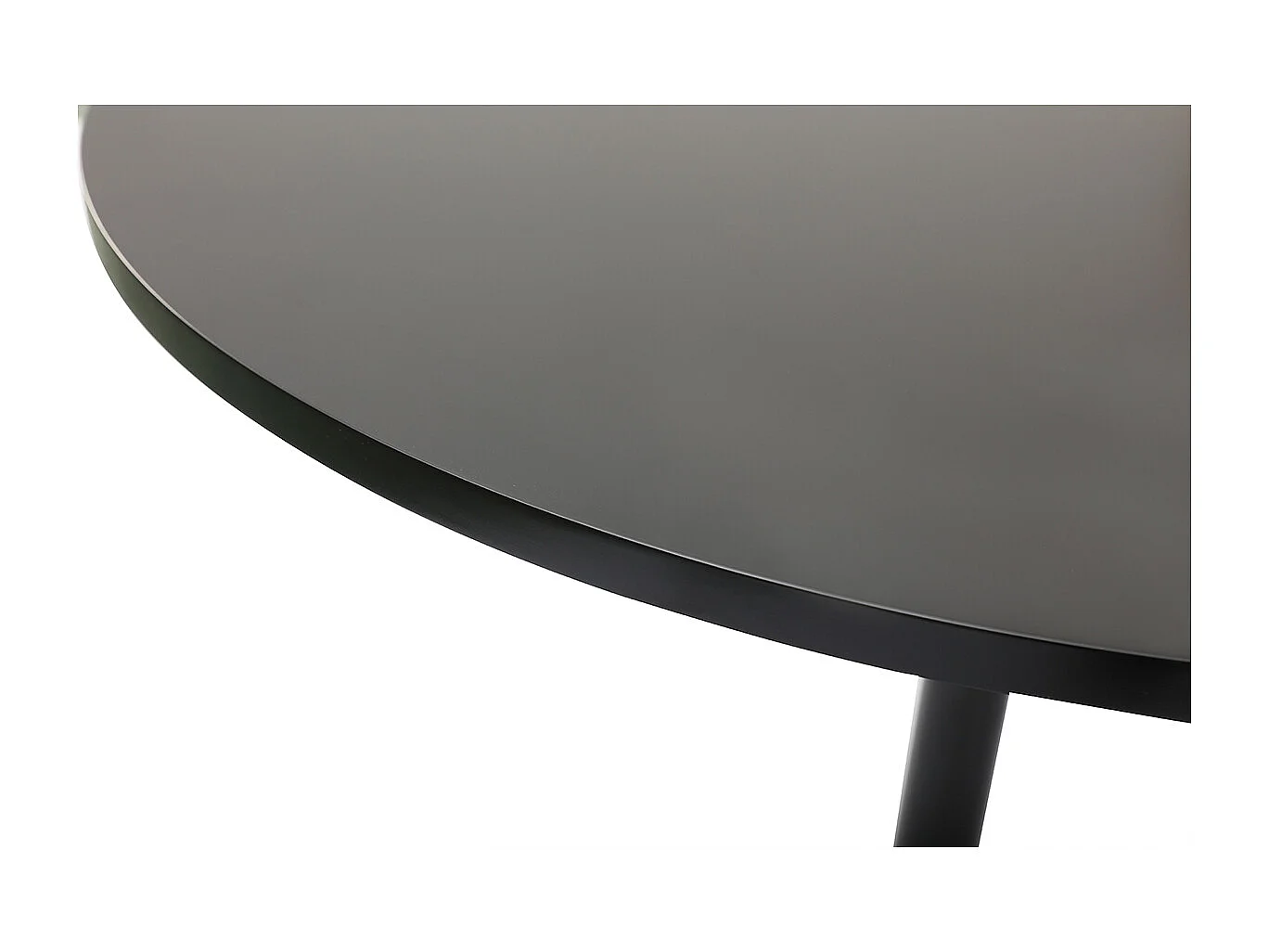 Mesa de comedor moderna redonda negra D90 CALISTA