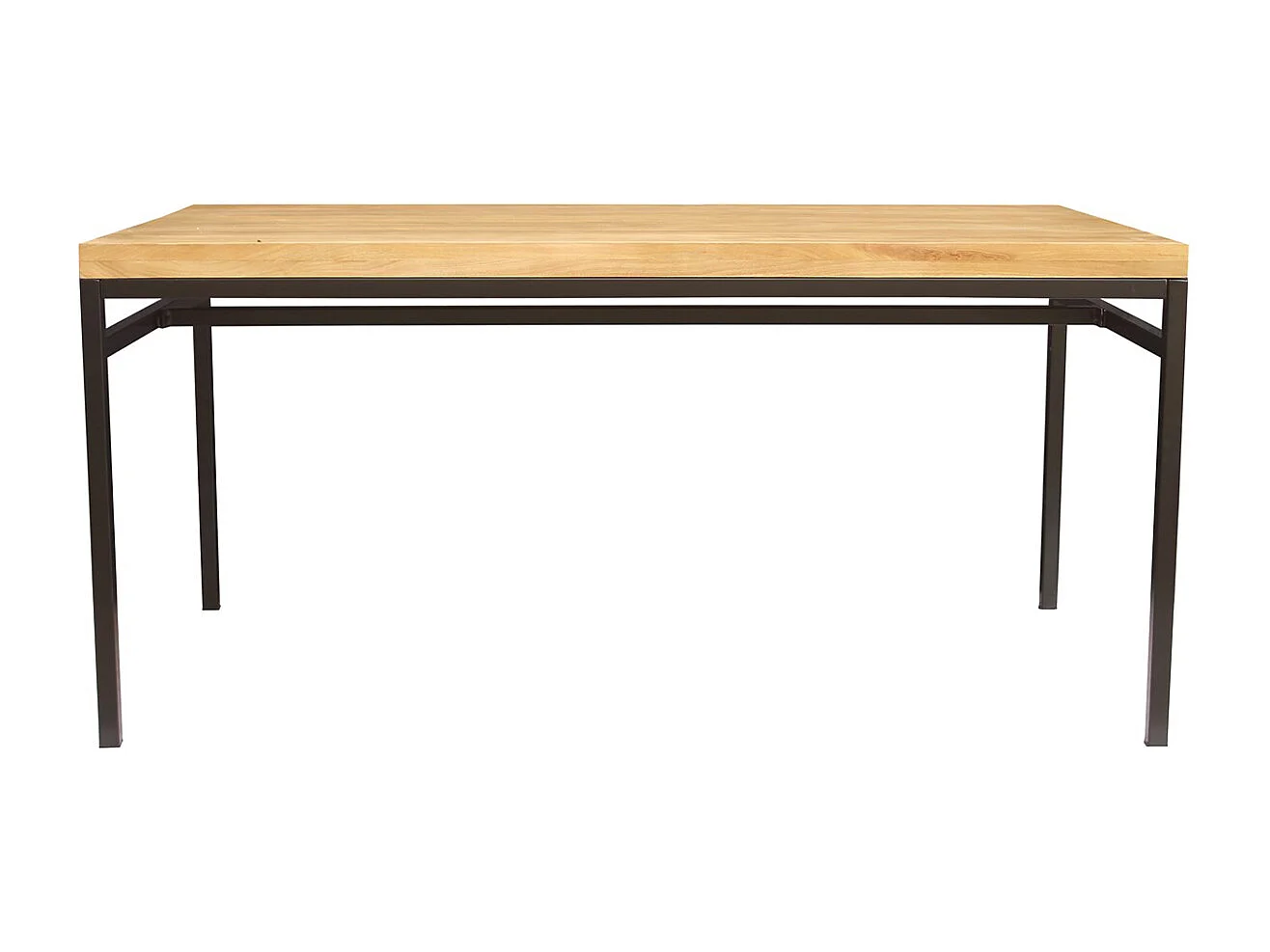 Tavolo da pranzo industriale legno di mango bruto e metallo L160 YPSTER