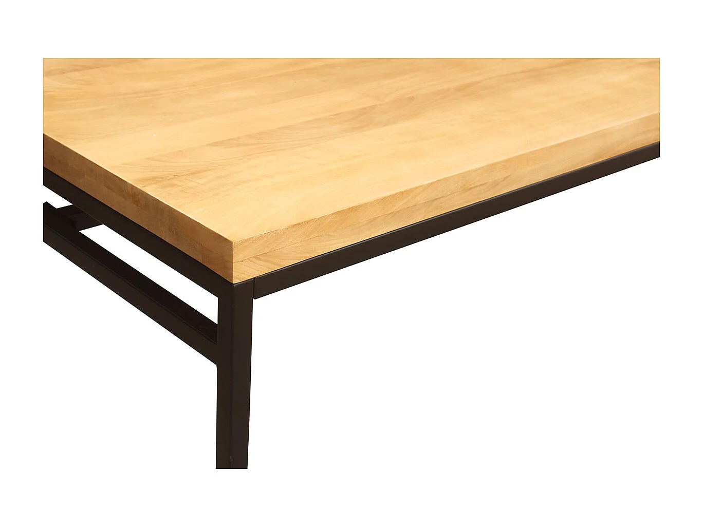 Tavolo da pranzo industriale legno di mango bruto e metallo L160 YPSTER