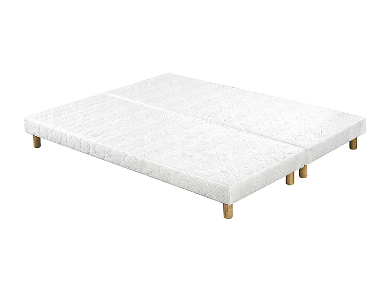 Bett 180 x 200 cm Boxspring und Memory-Foam-Matratze BENJI