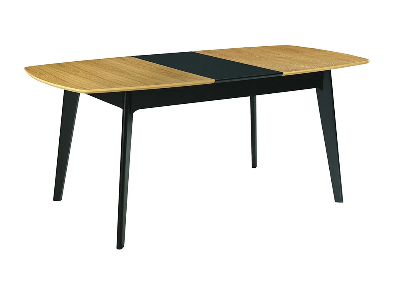 Ausziehbare Tischplatte aus schwarzen Furnier 140+40x90 cm MEENA