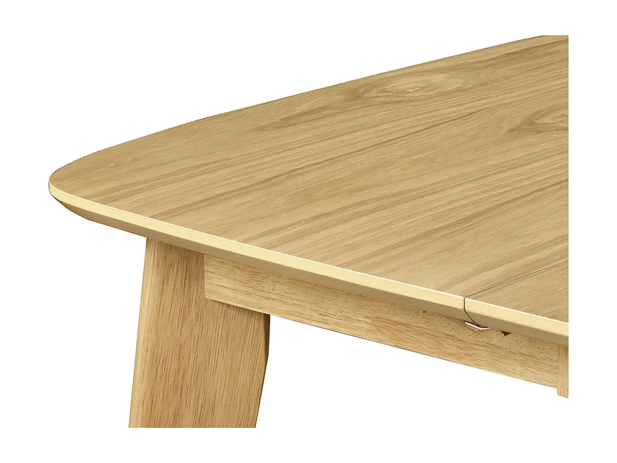 Esstisch ausziehbar skandinavisch quadratisch aus hellem Holz L90-130 LEENA