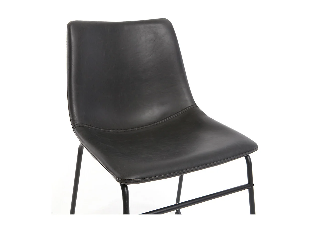 Chaises industrielles noires (lot de 2) NEW ROCK