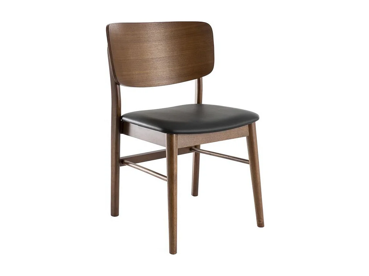 Stühle in Nussbaumholz in schwarz ( 2er-Set) SHELDON