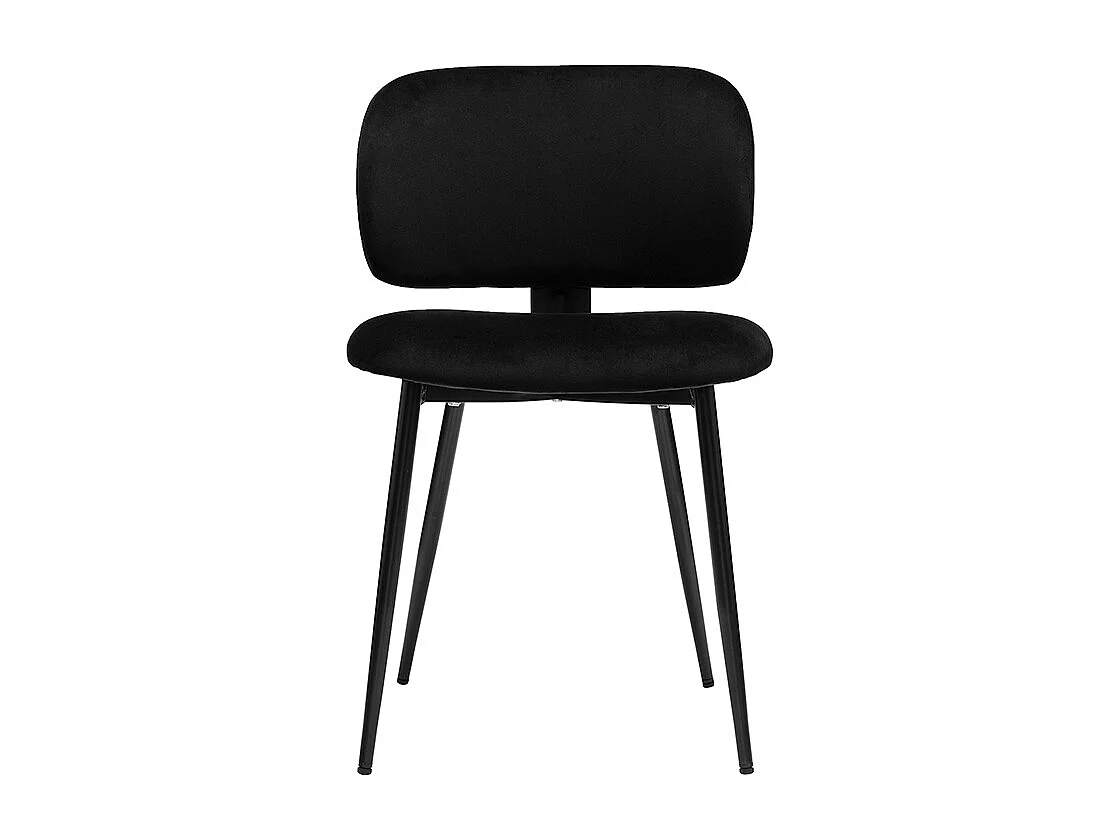 Stühle aus schwarzem Samtstoff und Metall (2er-Set) ATRIUM