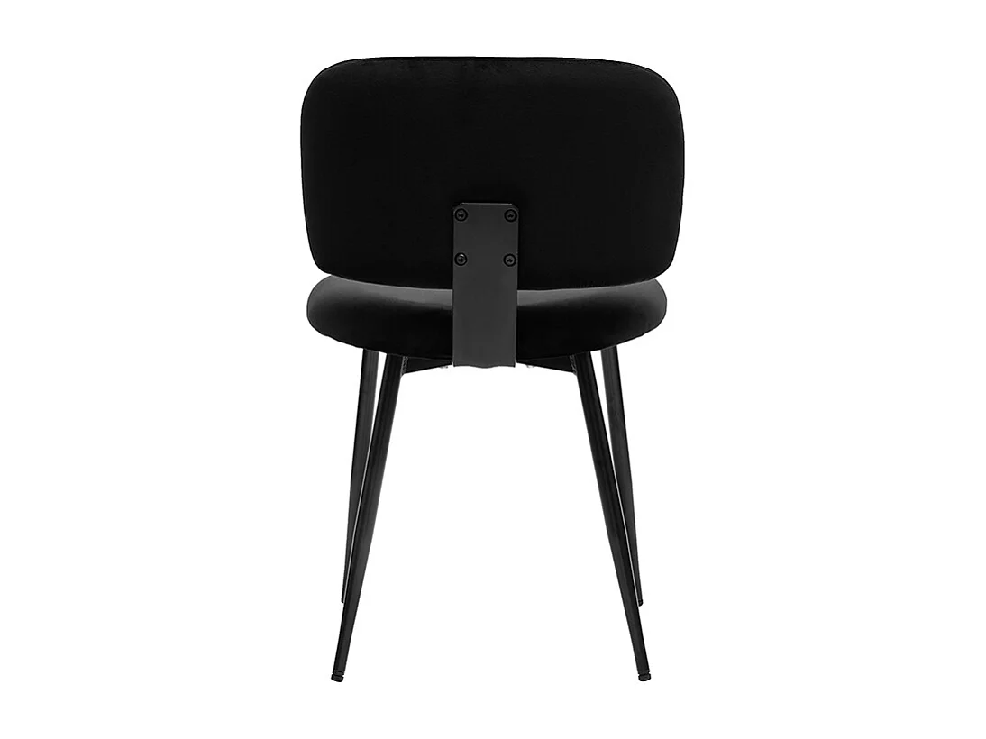 Stühle aus schwarzem Samtstoff und Metall (2er-Set) ATRIUM