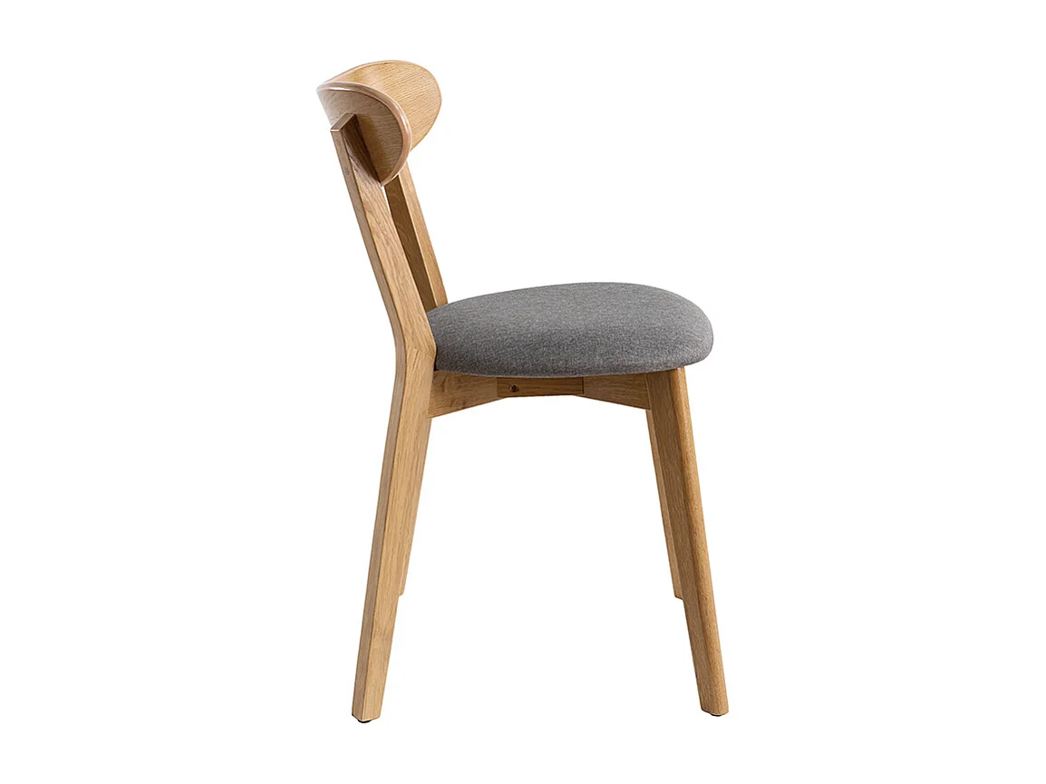 Sillas vintage roble y asiento gris (lote de 2) DOVE