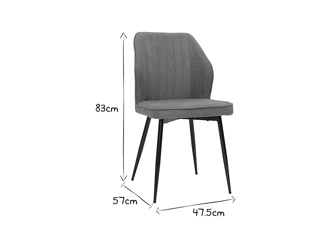 Set de 2 sillas de diseño de tejido efecto aterciopelado amarillo mostaza con patas de metal negro FANETTE