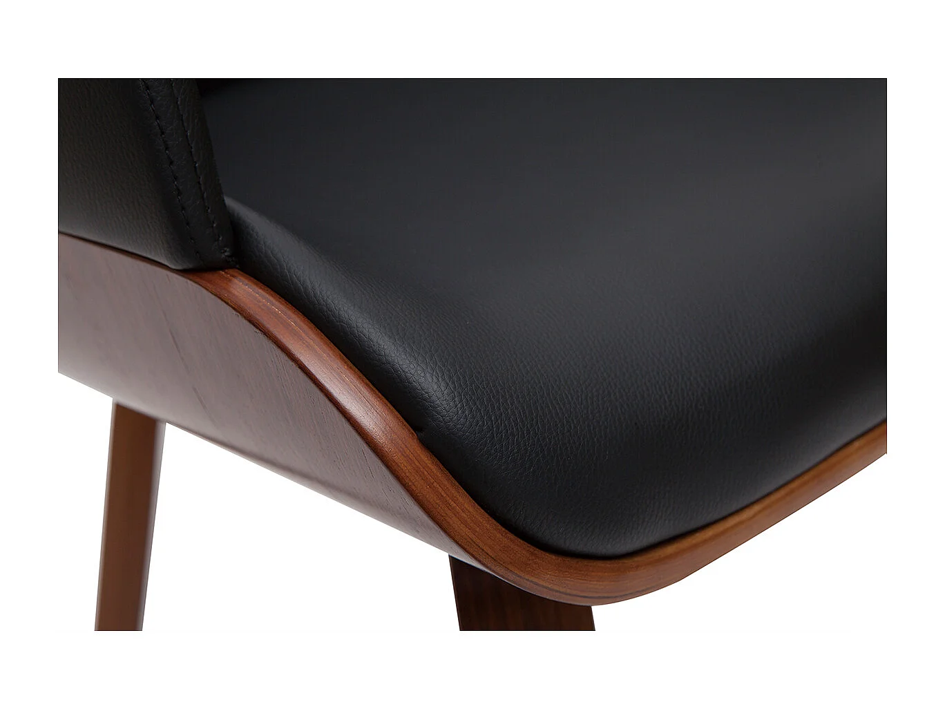 Sedia design nero e noce LUCIEN