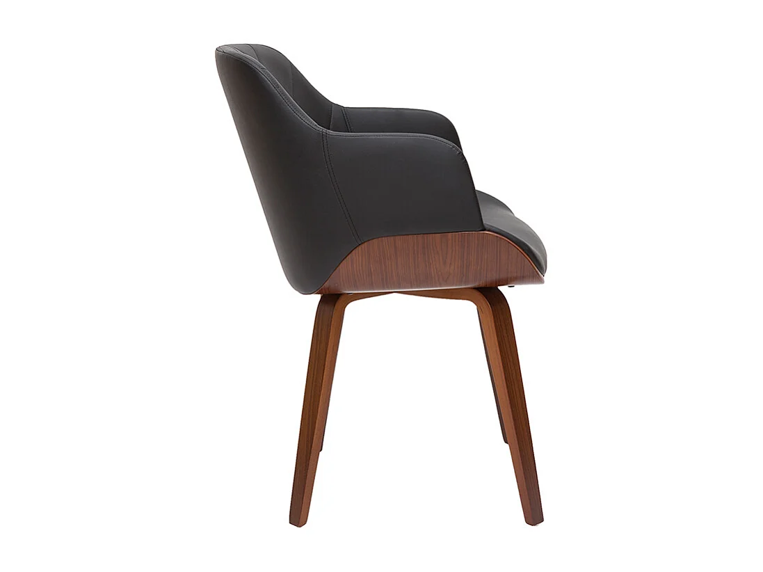 Sedia design nero e noce LUCIEN