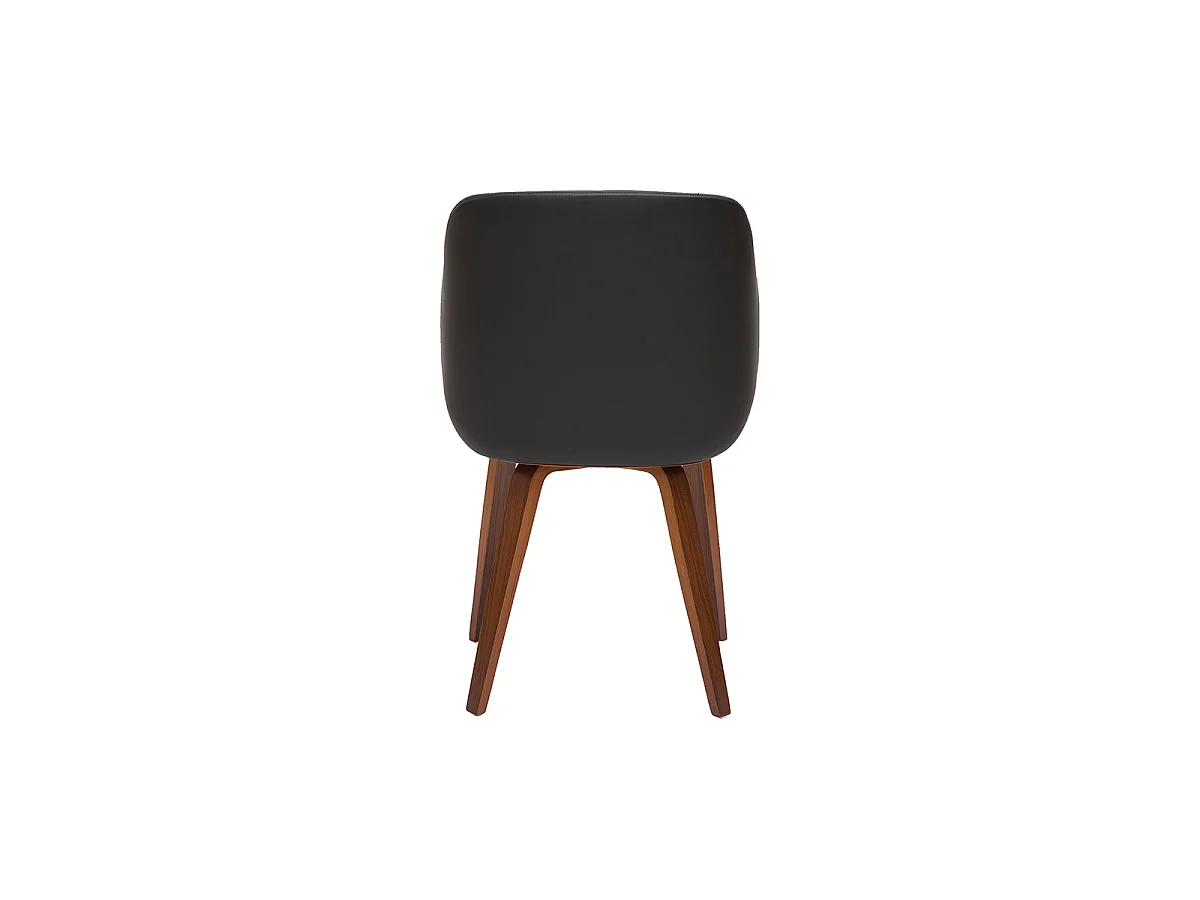 Silla de diseño negra con nogal LUCIEN