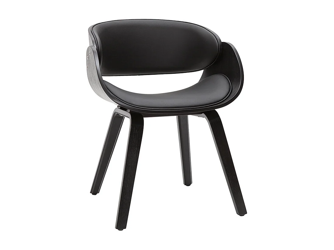 Silla de diseño negra BENT
