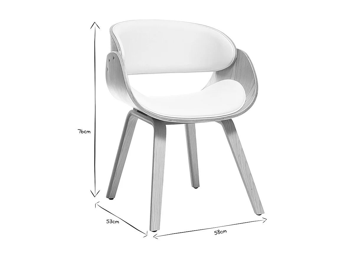 Silla de diseño negra BENT