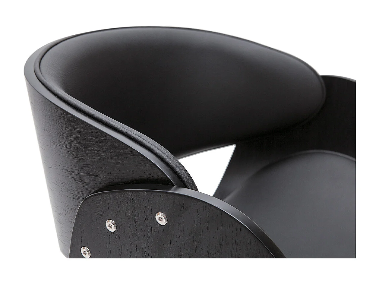 Sedia design nero BENT