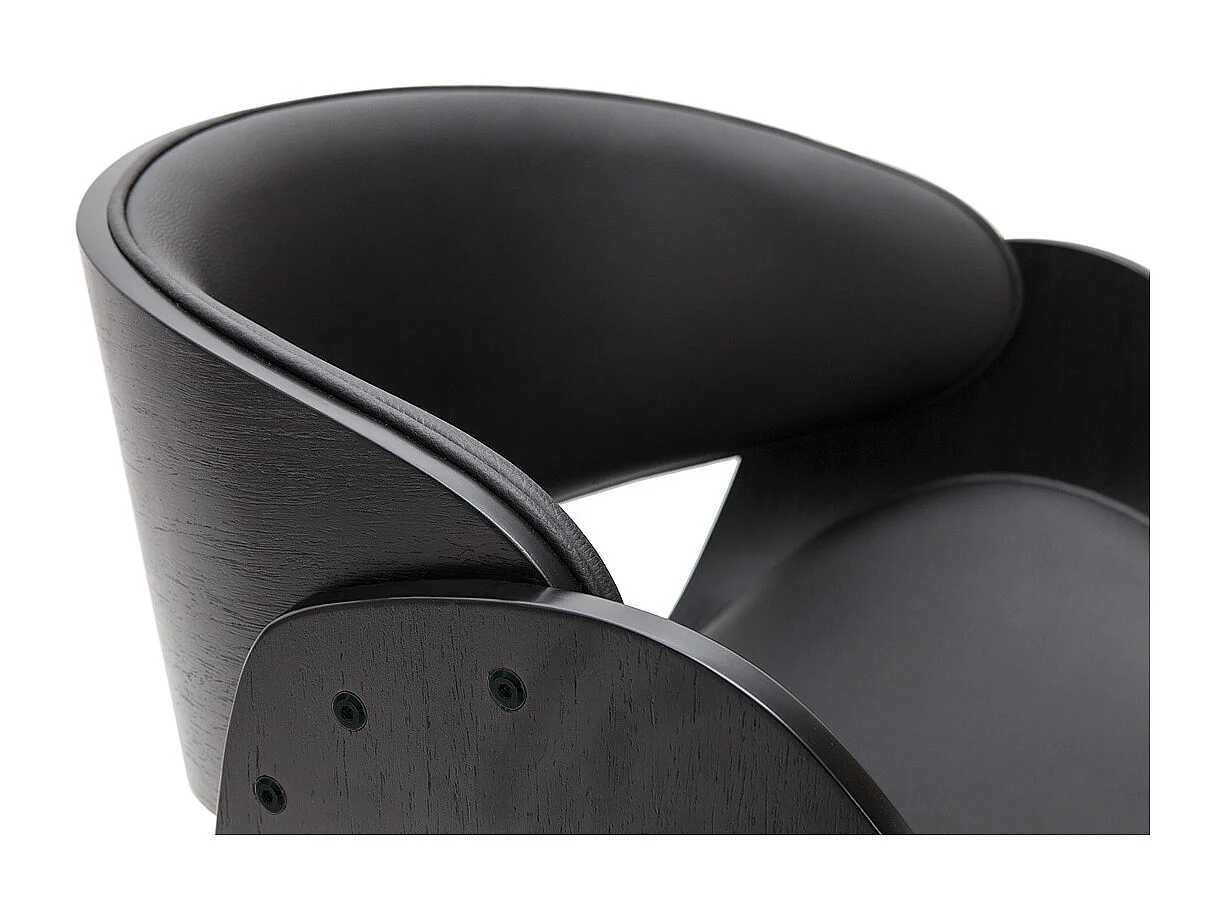 Sedia design nero BENT