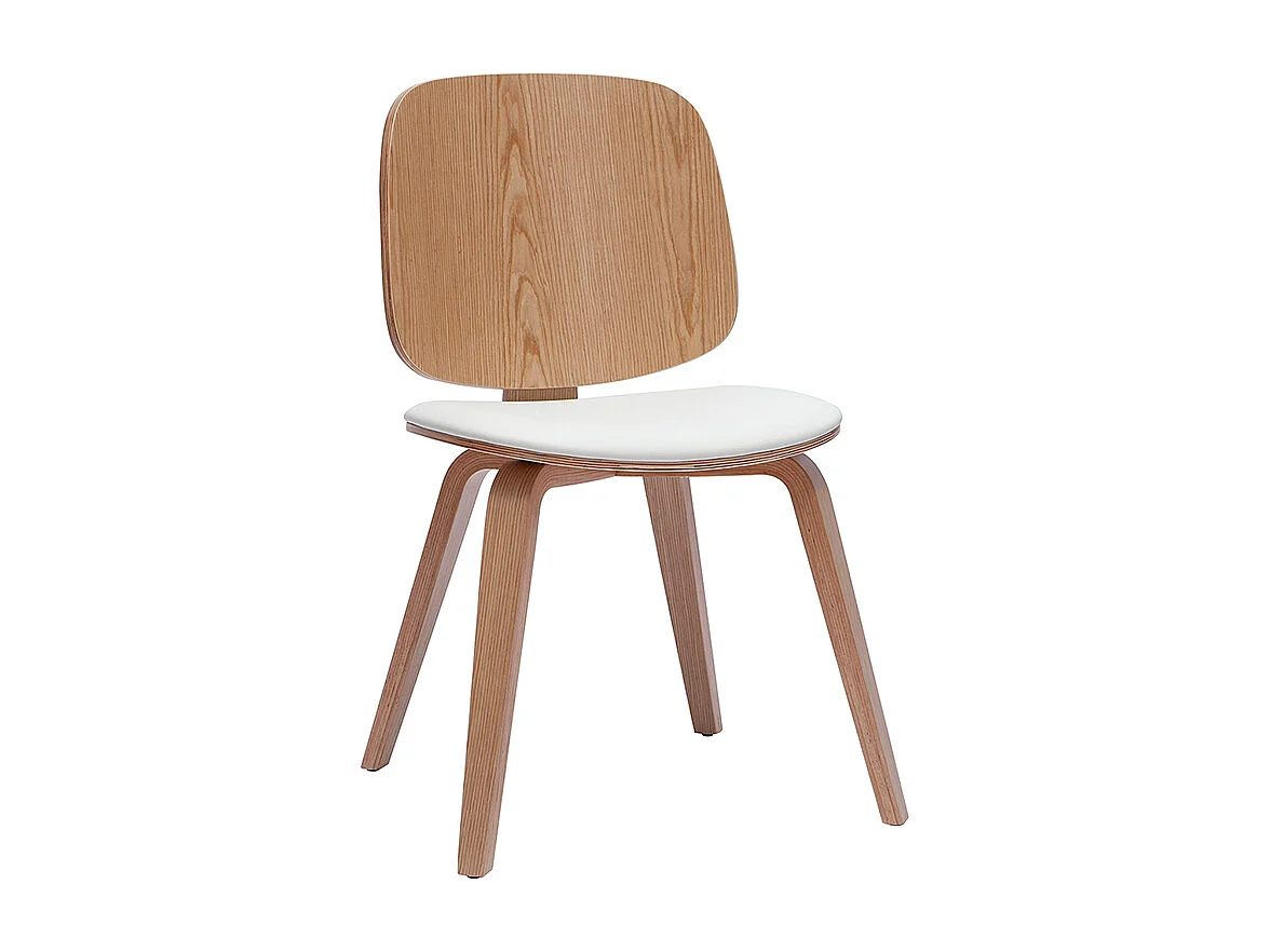 Sedie legno chiaro e bianco (set di 2) BECK