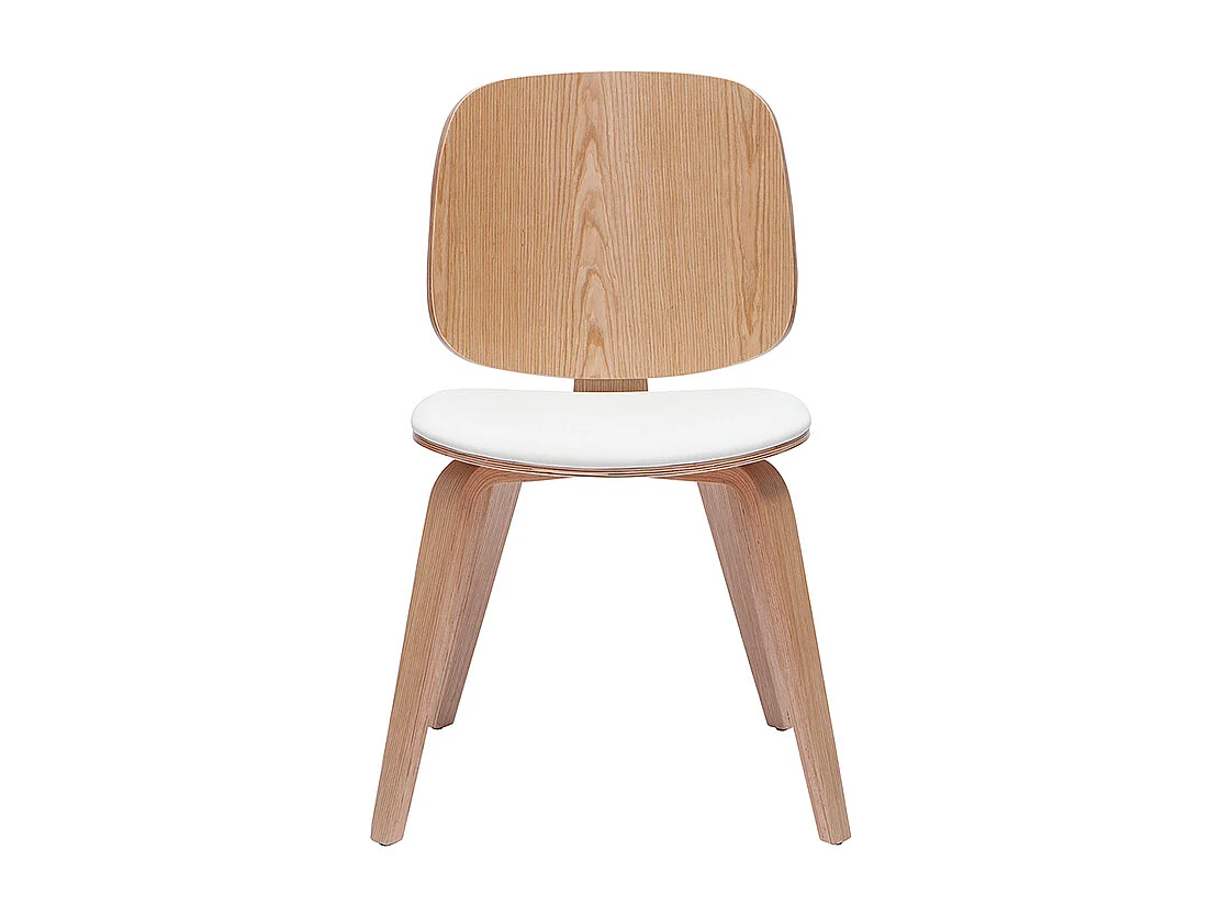 Chaises scandinaves en bois clair et blanc (lot de 2) BECK
