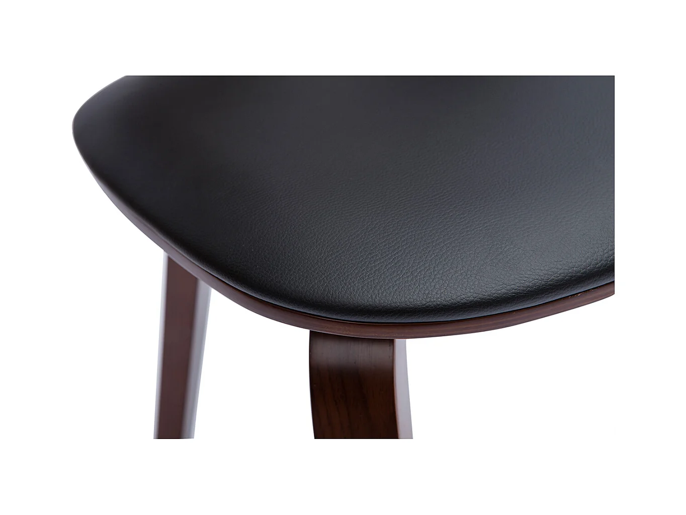 Set de 2 sillas de madera oscura y negra BECK