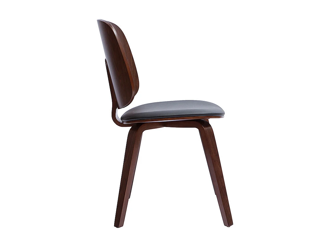 Chaises vintage en bois foncé et noir (lot de 2) BECK