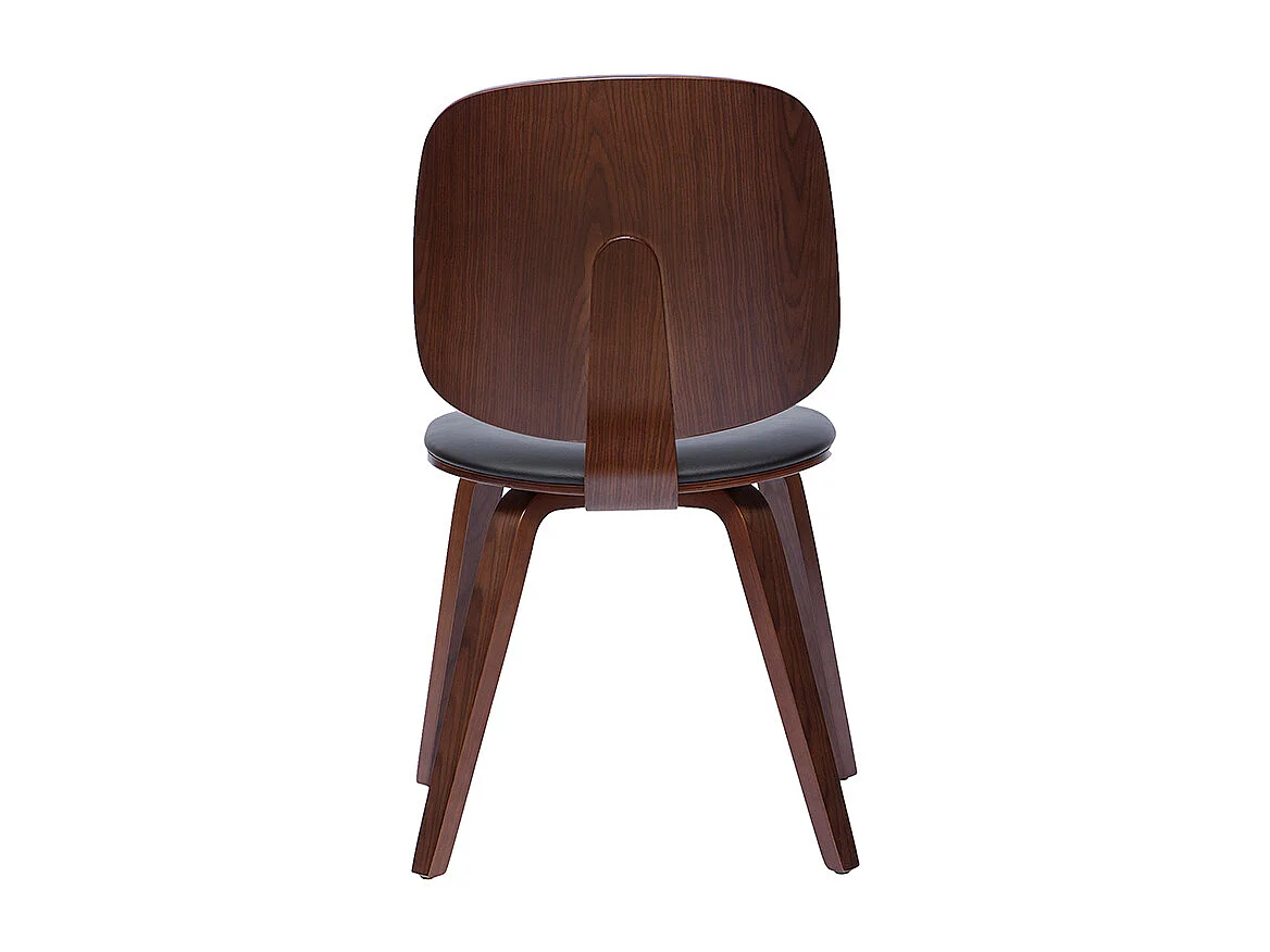 Chaises vintage en bois foncé et noir (lot de 2) BECK