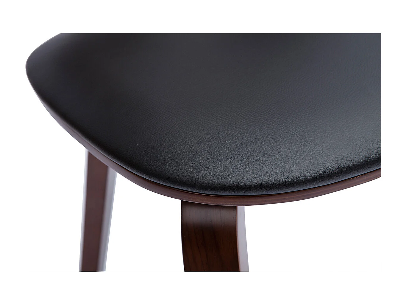 Chaises vintage en bois foncé et noir (lot de 2) BECK