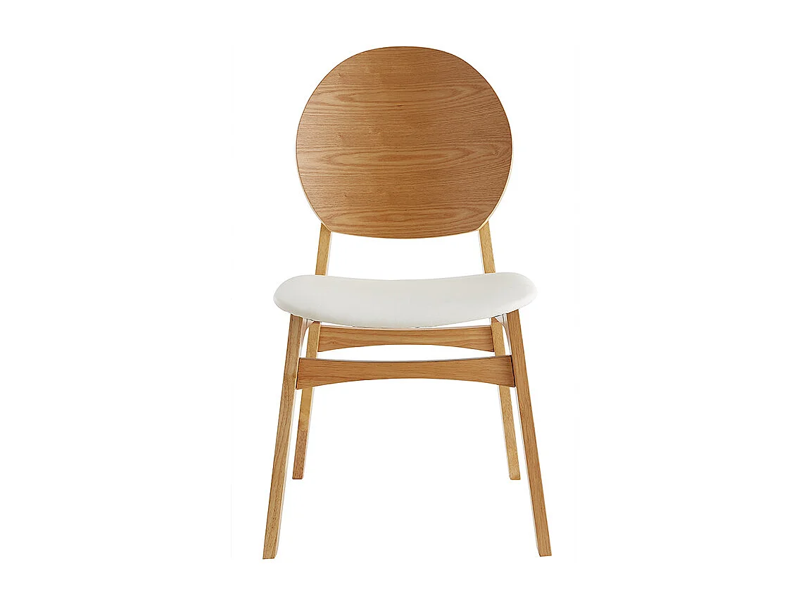 Chaises scandinaves en bois clair et blanc (lot de 2) ELTON