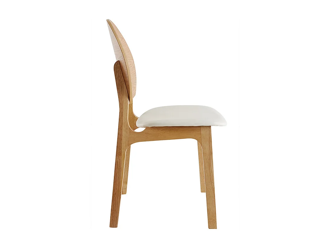 Chaises scandinaves en bois clair et blanc (lot de 2) ELTON