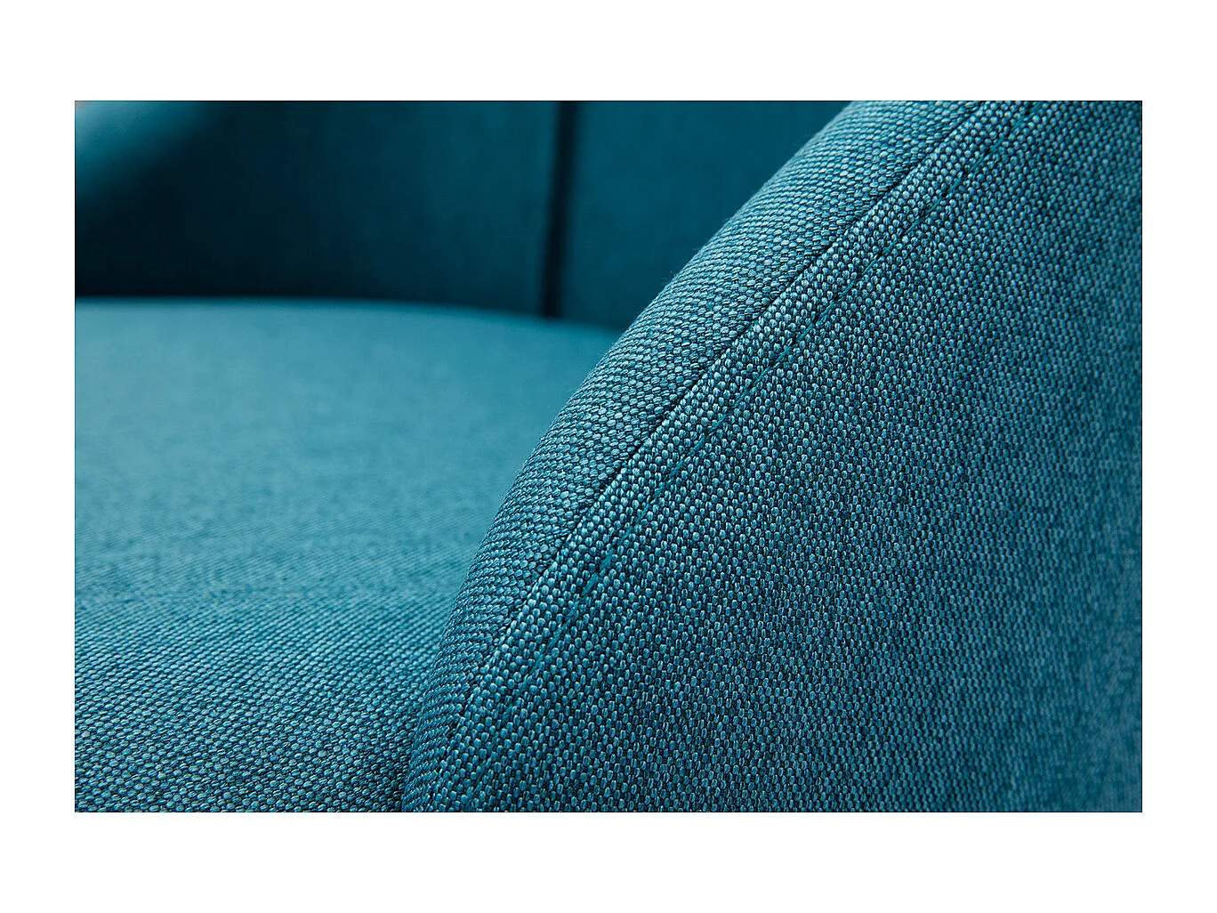 Sedie in tessuto effetto velluto testurizzato blu anatra e legno massello chiaro (set di 2) HIGGINS