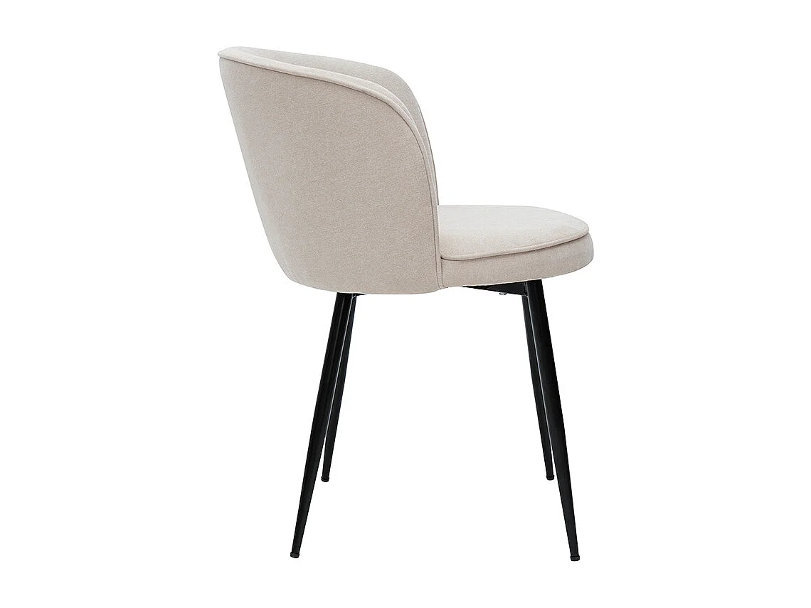 Set de 2 sillas de diseño tejido efecto aterciopelado beige SERIF