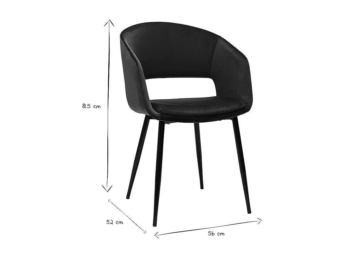 Silla de diseño de terciopelo azul petróleo y patas de metal negro PRISMA