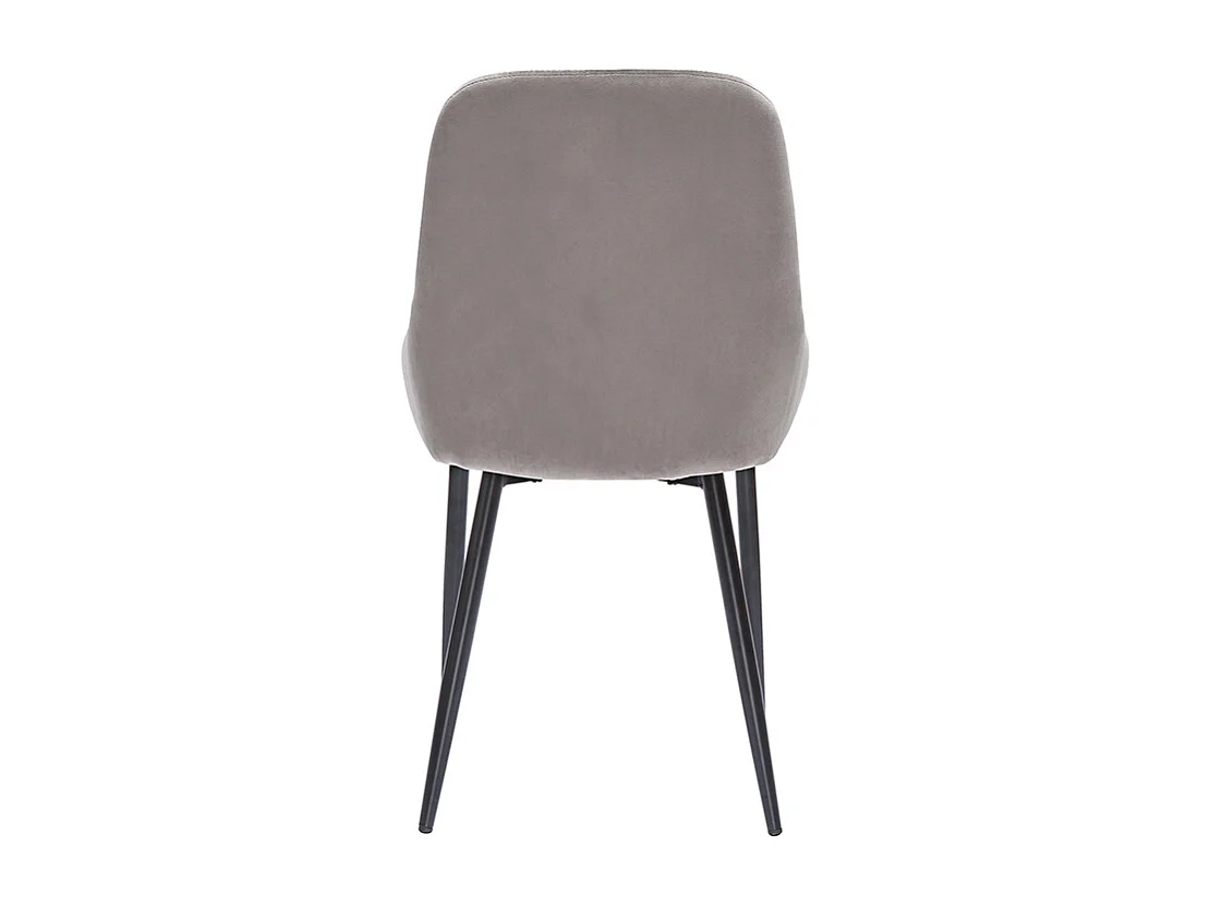 Stühle aus taupefarbenem Samt und schwarzem Metall (2er-Set) HOLO