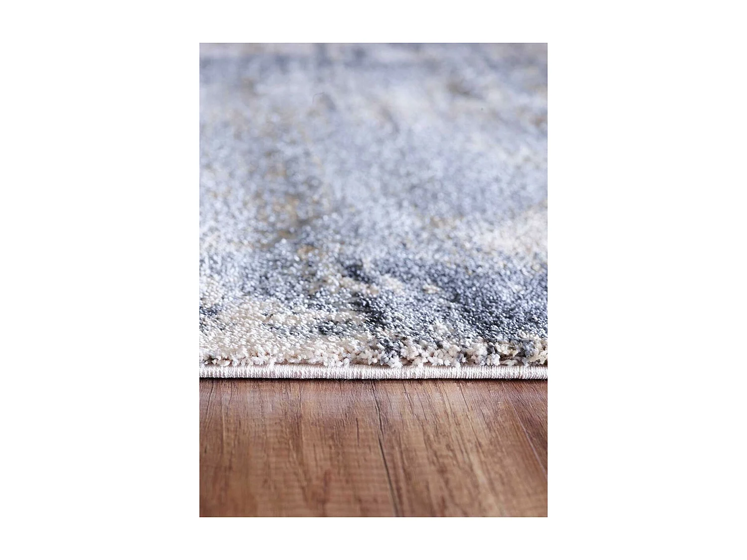 tapis chambre 80x150 tissé crème rectangle motif faux uni CORTO