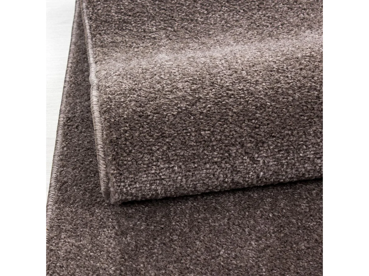 tapis salon 160x230 tissé marron rectangle motif uni SOULA